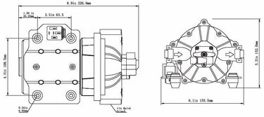 Seaflo 12V Dc Diaphragm Pump 5.0Gpm 60Psi - The Shopsite